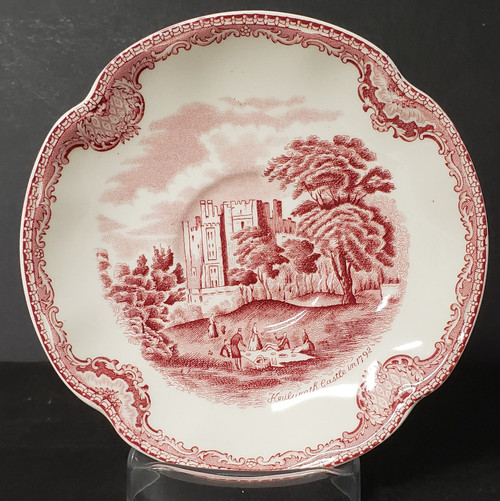 Johnson Brothers Old Britain Castles Pink (Crown) Saucer - New. Collectible replacement piece available at China Lane.