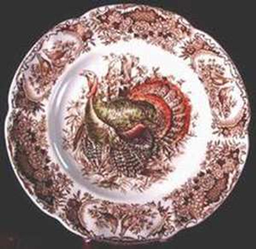Johnson Brothers Wild Turkeys Salad Plate - About New - Wild Turkeys by Johnson Brothers.