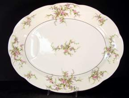 Haviland Rosalinde (New York) Platter - About New, 14 1/8" With Well