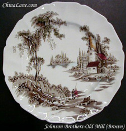 Johnson Brothers Old Mill Brown (Multi color) Dinner Plate - Moderate Wear - collectible replacement piece by Johnson Brother