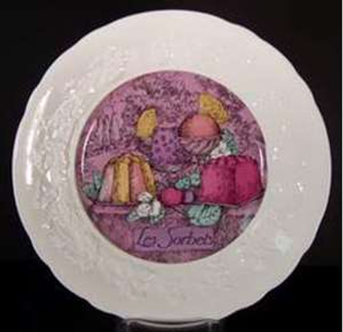Gien La Ronde Des Fruits Salad Plate - New 8". Collectible replacement piece available at China Lane.