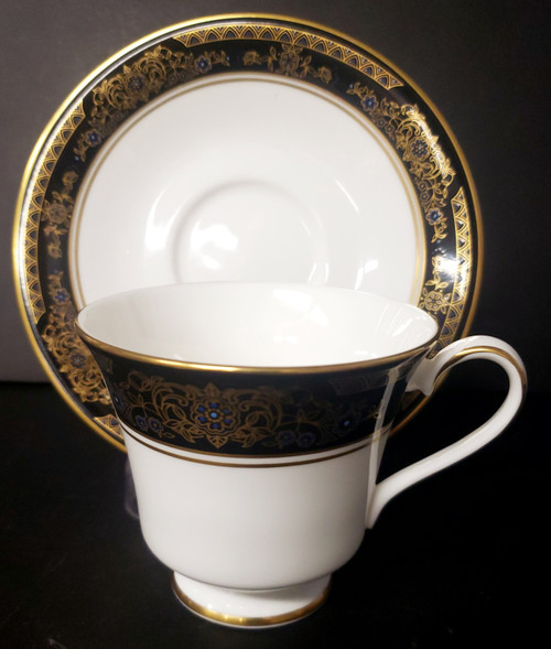 Royal Doulton Albany (H5041) Footed Cup and Saucer Set 3".
