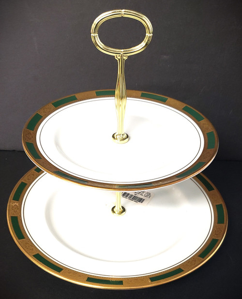 Aynsley Empress Laurel Server- 2 Tier - New. Collectible piece.