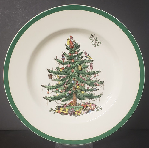 Spode Christmas Tree (green Trim) Bread Plate.