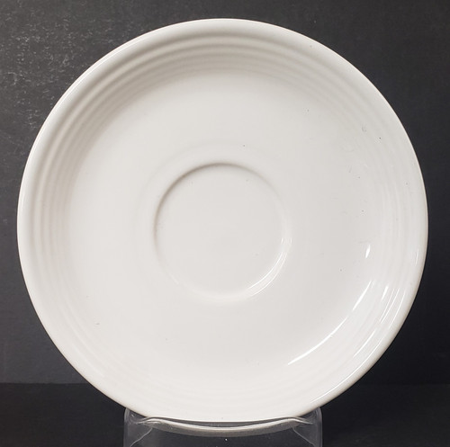Homer Laughlin Fiesta White Saucer 8". Collectible replacement piece available at China Lane.