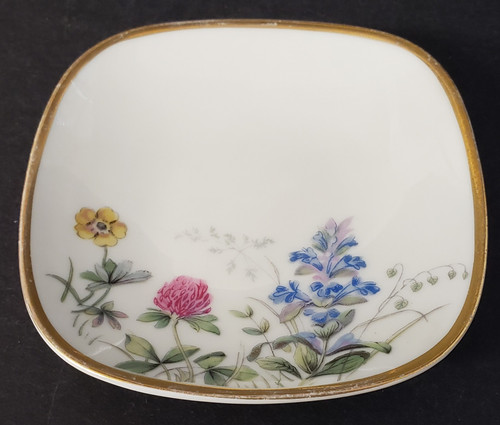 Franconia-Krautheim Meadow Flowers Butter Pat, 3 3/4" Square