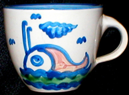 Hadley M.A. Ship and Whale Cup 3" from Hadley M.A. Ship and Whale. Replacement piece from China Lane.