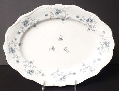 Haviland Johann Blue Garland Platter Small. Collectible replacement piece available at China Lane.