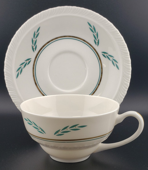 Hanover Coronation Flat Cup and Saucer Set - New 4" in the Hanover Coronation pattern. Shop China Lane for replacement china.