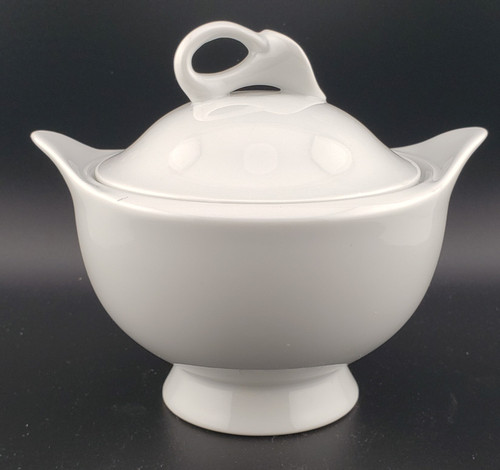 Mikasa Classic Flair White Sugar Bowl with Lid, 4 1/8" replacement piece.