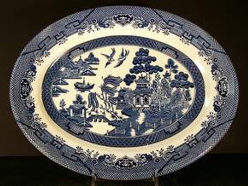 Churchill Willow Blue (Georgian Shape) Platter 14" - New