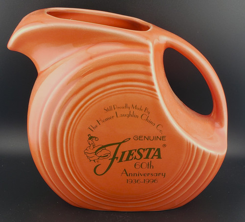 Homer Laughlin Fiesta Persimmon Pitcher 60th Anniversary 6" from Homer Laughlin Fiesta Persimmon. Replacement piece from Chin