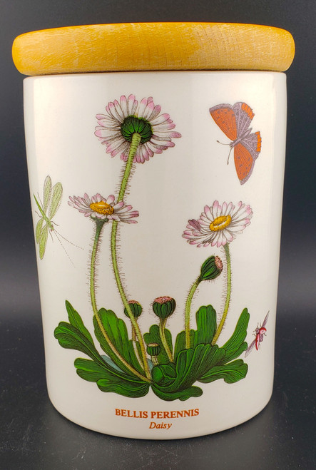 Portmeirion Botanic Garden Storage Jar 5 Daisy - New, 5" x 3 3/4" Portmeirion Botanic Garden Storage Jar 5 Daisy - New, 5" x 3 3/4"