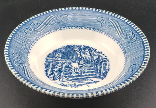 Royal Replacement China - Currier & Ives ~ Blue - Dessert Bowl - AN Royal Replacement China - Currier & Ives ~ Blue - Dessert Bowl - AN
