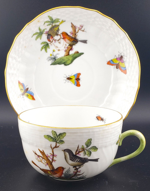 Herend - Rothschild Bird (RO) - Cup and Saucer #1726 Design 5A - N