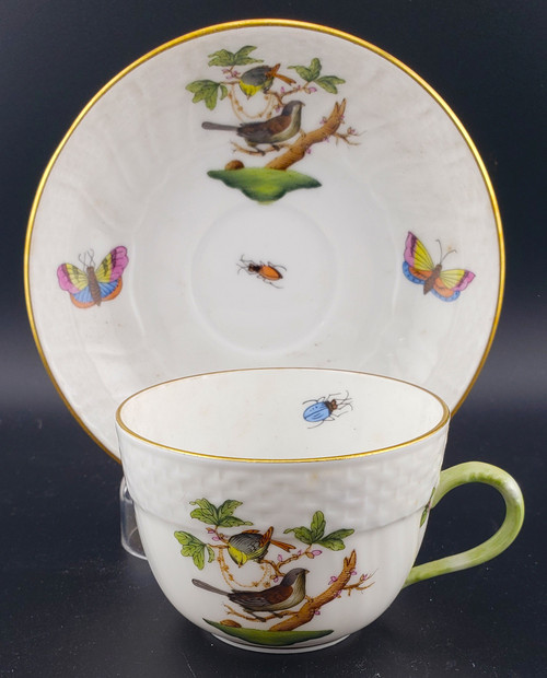 Herend - Rothschild Bird (RO) - Demitasse Cup and Saucer #1711 Design 1K - N