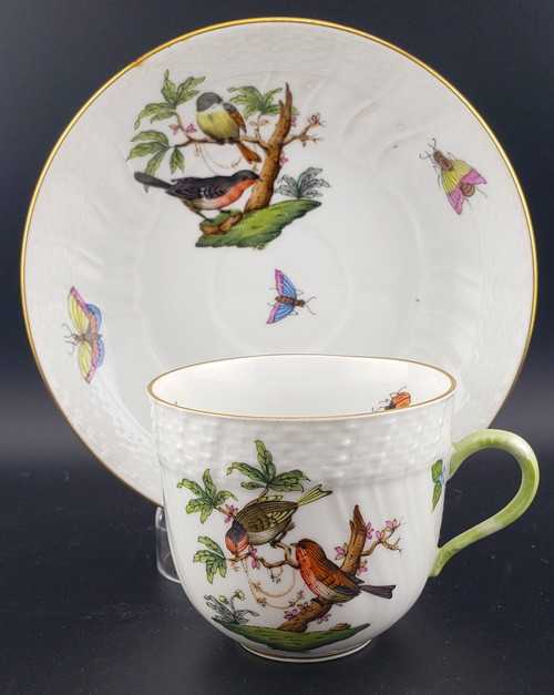 Herend - Rothschild Bird (RO) - Demitasse Cup and Saucer #1707 Design 10A - N