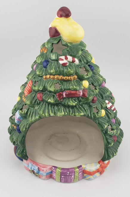 Spode - Christmas Tree (Green Trim) - Tea Light Candle Holder - N