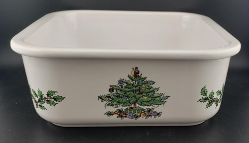 Spode - Christmas Tree (Green Trim) - Food Container - N
