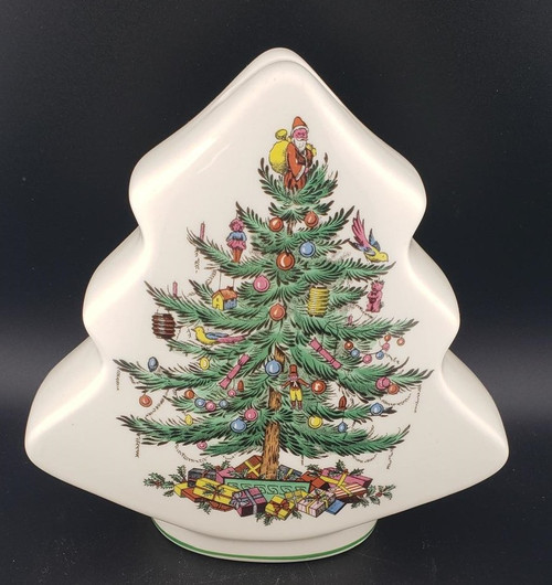 Spode - Christmas Tree (Green Trim) - Bank - Tree Shape - N