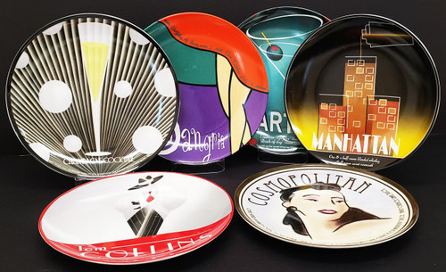 Marketplace - Retro Barware - Plate Set of 6 - N