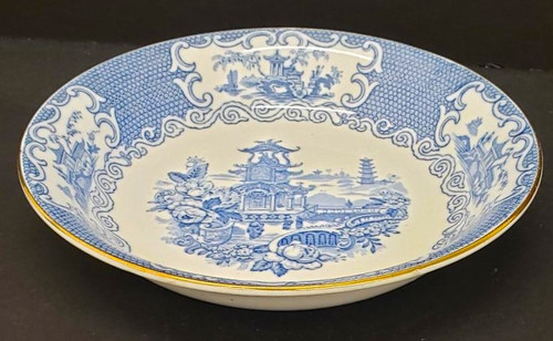 Allertons - Chinese Blue (Gold Trim) - Soup Bowl - LW