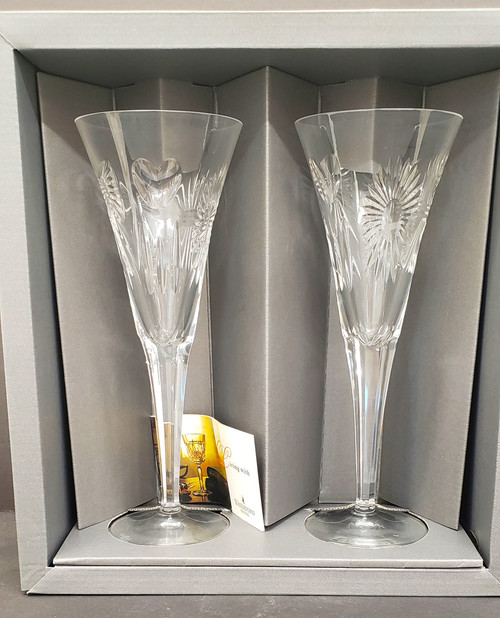 Waterford Crystal - Millennium - Five Toasts Flutes - Pair - NiB