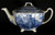Johnson Brothers Old Britain Castles Blue Teapot - About New, 4 1/4" with Crown Backstamp