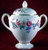 Wedgwood Devon Sprays Globe Shape Sugar Bowl with Lid, 5 3/4"