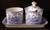 Royal Crown Derby - Blue Aves A1309 - Condiment Set