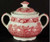 Adams English Scenic Pink (Older White) Sugar Bowl. Collectible piece.