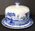 Spode - Blue Italian (Newer) - Cheese Dome with Plate