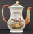 Spode Herring Hunt Green Trim coffee pot 9 inch Going to Hallow design with riders and hounds