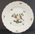 Herend Rothschild Bird (RO) Dinner Plate Design  7, 10 1/4". Hand-painted porcelain with gold scrollwork and bird designs.