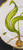 Anna Weatherley Flowers of Yesterday Dinner Plate, tulip design, 10 1/2". Detail view of flower stem.
