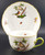 Rothschild Bird (RO) by Herend Flat Cup and Saucer Set Design 2, 2", features classic bird, butterflies & insect design
