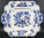 Blue Danube by Blue Danube Japan Square Cookie Plate with Handles, 10 1/2". Porcelain with timeless Japanese blue onion design.