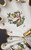 Close-up of bird couple with pearl-necklace “jewelry” detail on Herend RO server #7448RO.