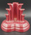 Homer Laughlin Fiesta Cinnabar Tripod Candle Holder 2". Collectible replacement piece available at China Lane.