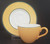 Pagnossin - Spa Orange (Green Trim) - Cup and Saucer - N