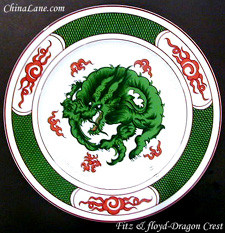 Fitz and Floyd - Dragon Crest ~ Green - Dinner Plate