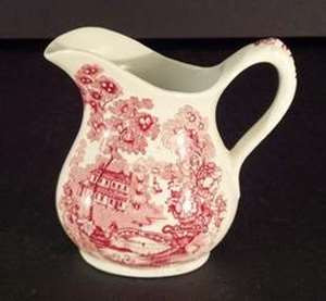 ART DECO Chintz Cream Jug and Sugar Bowl,Pompadour Crinoline Lady