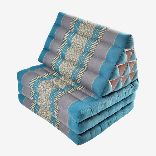 Zafuko Three Fold Thai Cushion - Teal/Turquoise