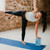 Ardha Chandrasana (Half Moon Pose) with 4 in. Marbled Foam Yoga Block - Surf Blue