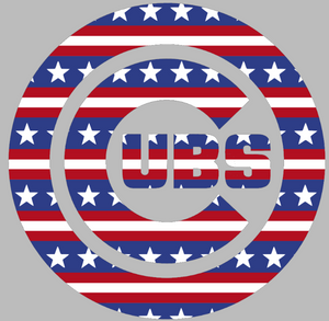 Chicago Cubs Stars & Stripes USA Flag Team Logo Premium Vinyl Decal PICK SIZE Chicago Cubs Stars & Stripes USA Flag Team Logo Premium Vinyl Decal PICK SIZE