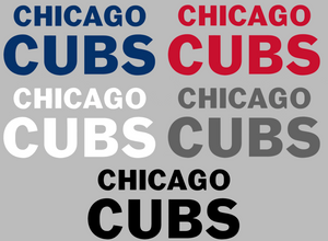 Chicago Cubs Team Name Logo Premium Vinyl Decal PICK COLOR & SIZE Chicago Cubs Team Name Logo Premium Vinyl Decal PICK COLOR & SIZE