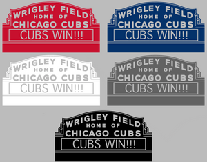 Chicago Cubs Wrigley Field Logo Premium Vinyl Decal PICK COLOR & SIZE Chicago Cubs Wrigley Field Logo Premium Vinyl Decal PICK COLOR & SIZE