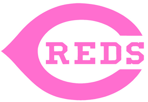 Cincinnati Reds Pink Mothers Day Team Logo Premium Vinyl Decal PICK SIZE
