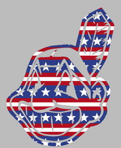 Cleveland Indians Stars & Stripes USA Flag Team Logo Premium Vinyl Decal PICK SIZE Cleveland Indians Stars & Stripes USA Flag Team Logo Premium Vinyl Decal PICK SIZE