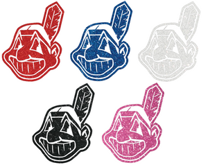 Cleveland Indians METALLIC SPARKLE Team Logo Premium Vinyl Decal PICK COLOR & SIZE